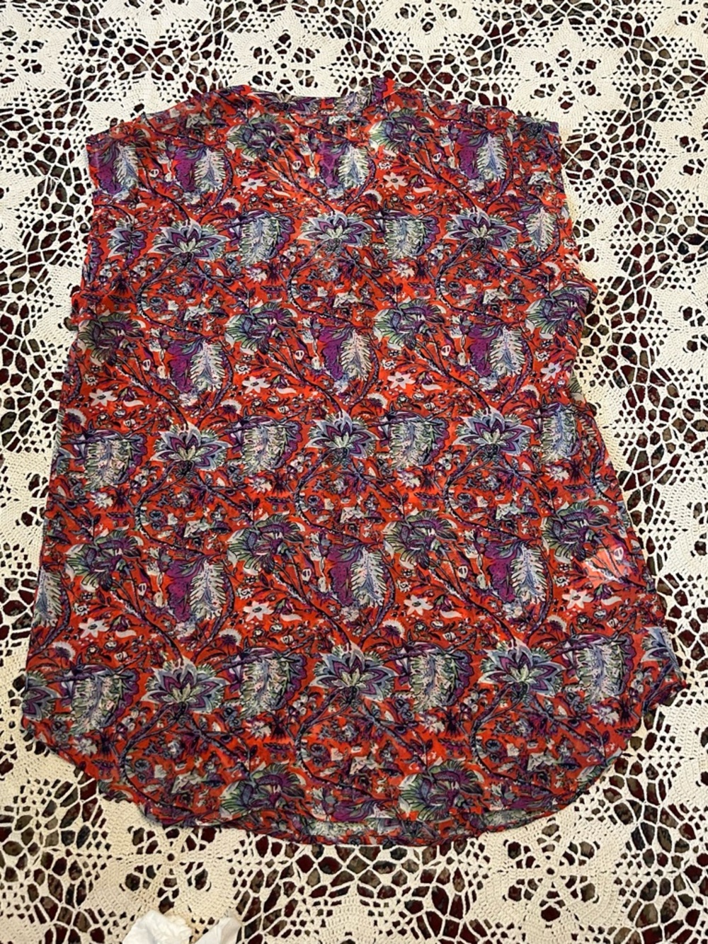 Sleeveless Floral Print Women's Top